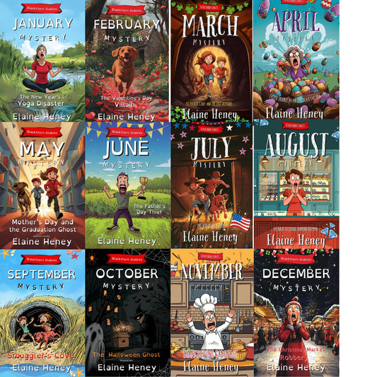 Blackthorn Stables Months of The Year Mystery Books (Dyslexia Friendly) By Elaine Heney
