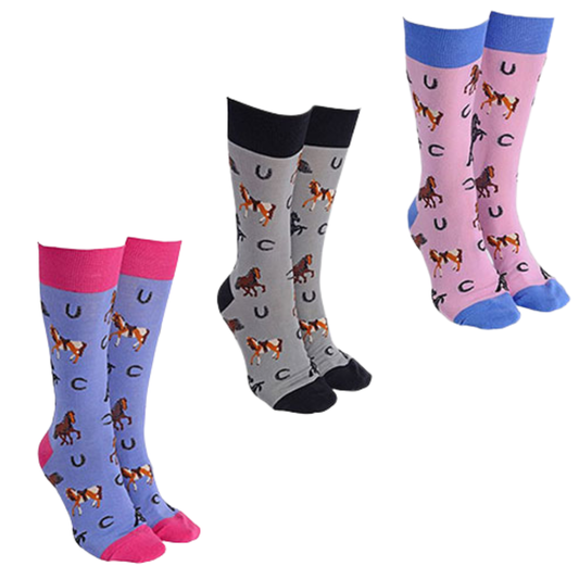 Sock Society New Fave 3 Horses Socks