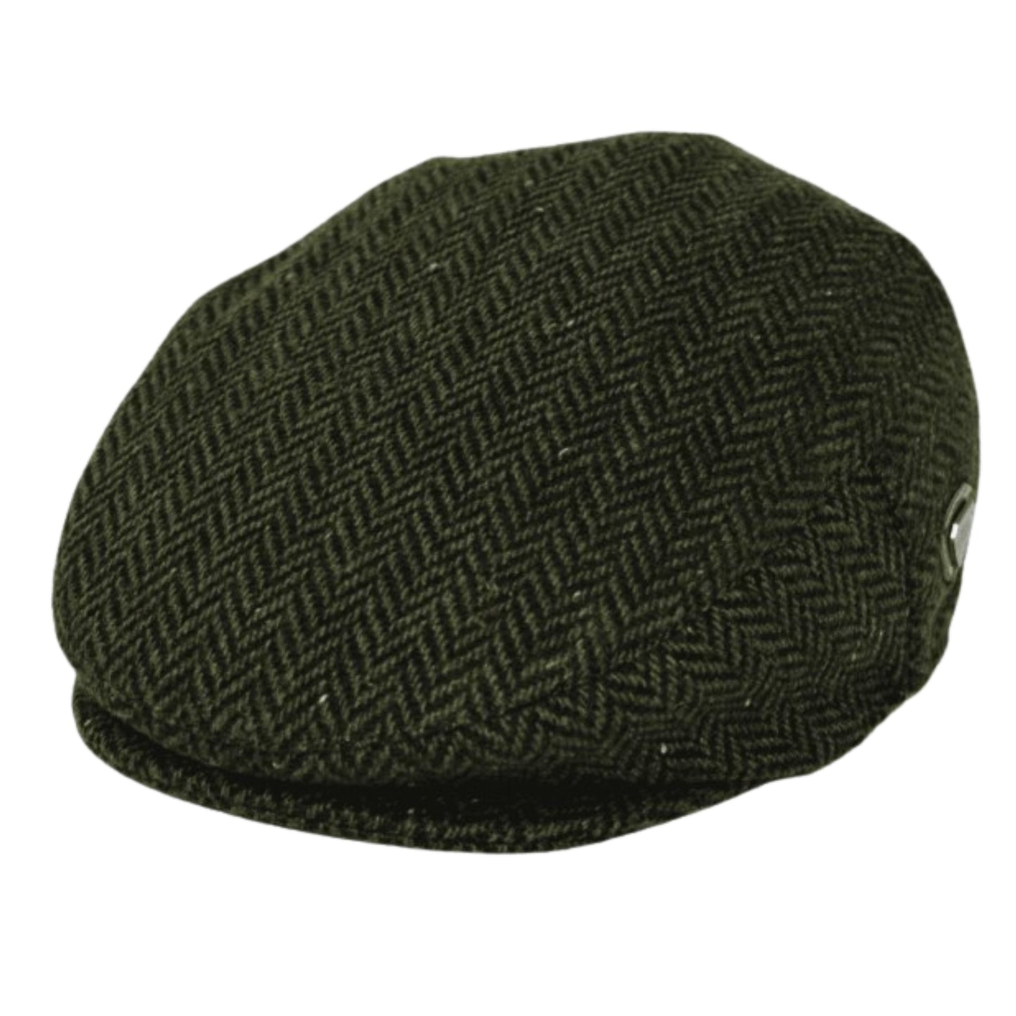 Herringbone Newsboy Flat Cap - Green