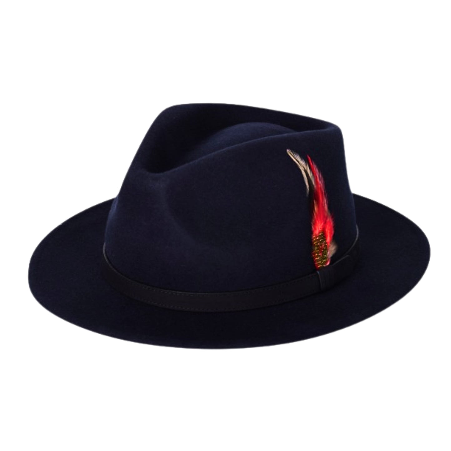 Fedora Hat - Navy Wool