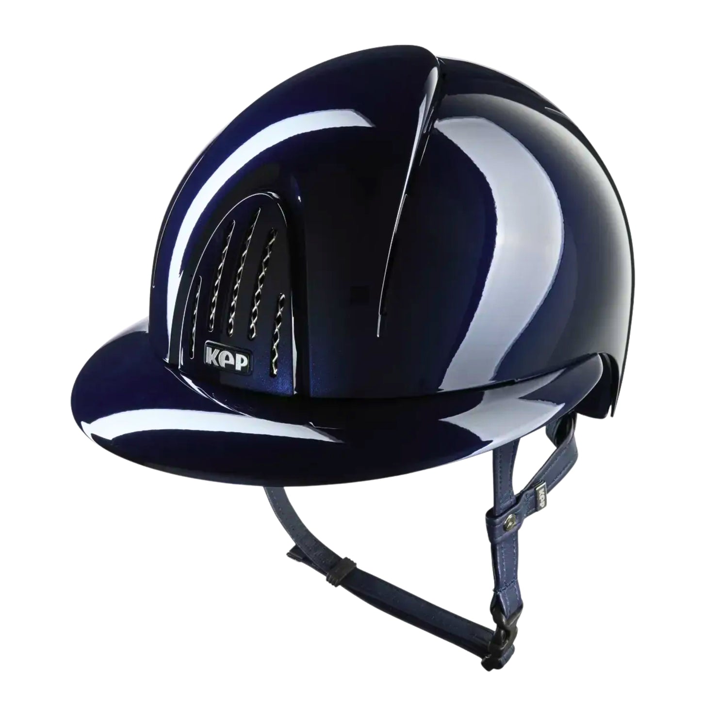 KEP Smart Nova Metal Polish Polo Visor Riding Helmet