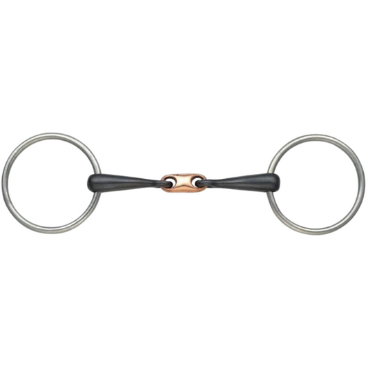 610 Shires Copper Lozenge Loose Ring Snaffle