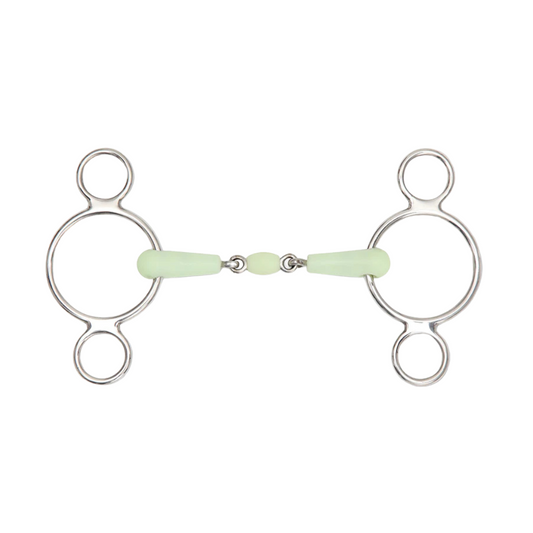 6312 Shires Equikind Peanut Two Ring Gag