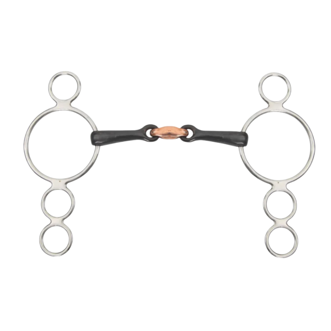 503A Shires Sweet Iron Three Ring Gag With Lozenge