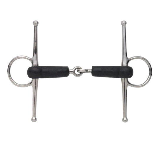 6329 Shires Soft Rubber Covered Full Cheek Snaffle