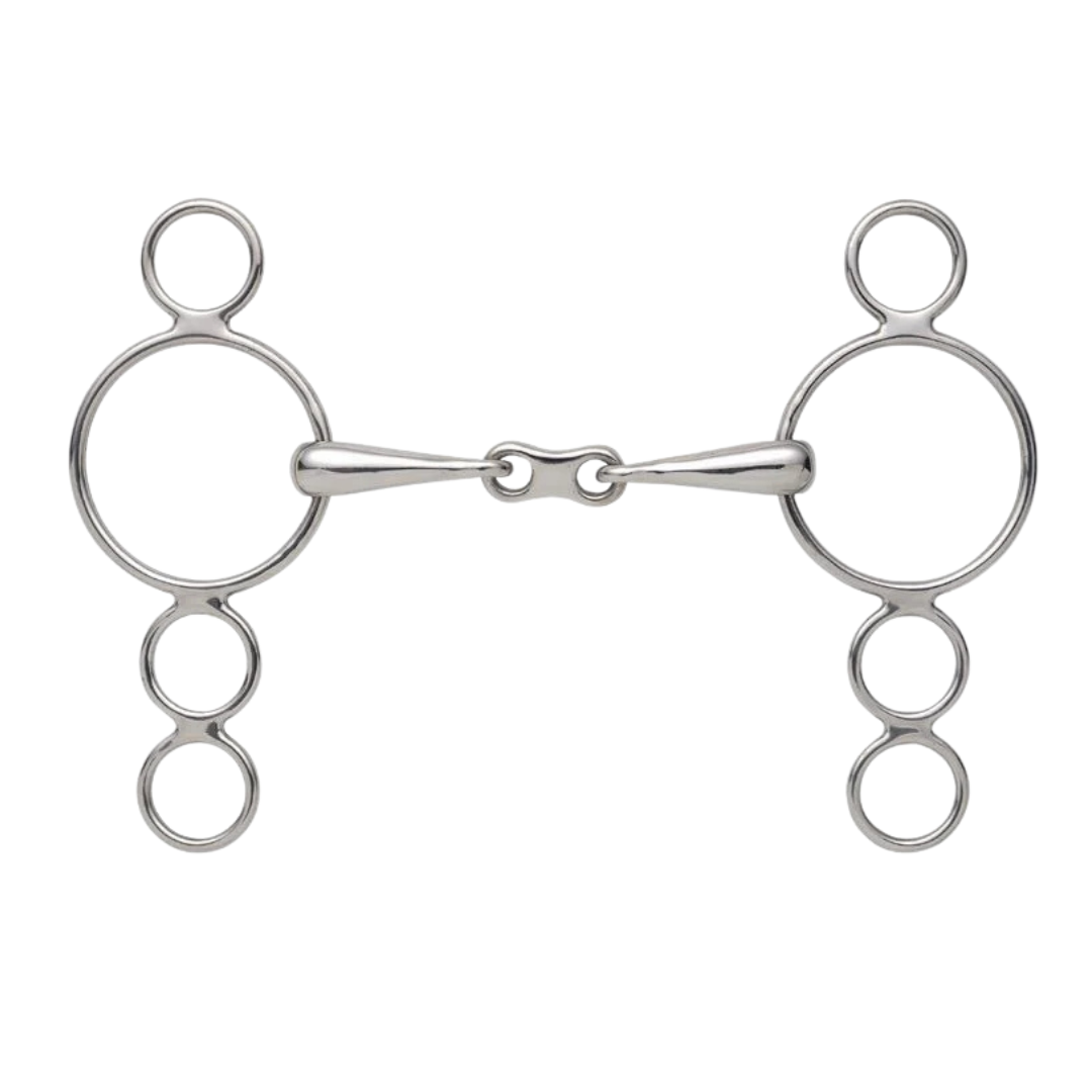 6322 Shires Three Ring Dutch Gag French Link