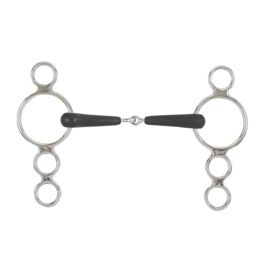 8135 Shires Equikind+ Three Ring Dutch Gag Jointed Bit