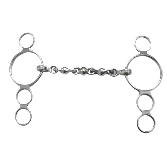 598 Shires Three Ring Dutch Gag Waterford Mouth