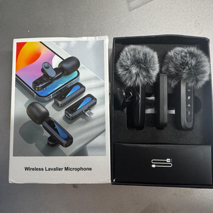 Wireless Lavalier Microphone Clip Mic For iPhone iPad Samsung Recording Vlog