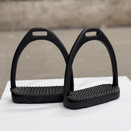 HS#9022 Kids Black Stirrup Irons