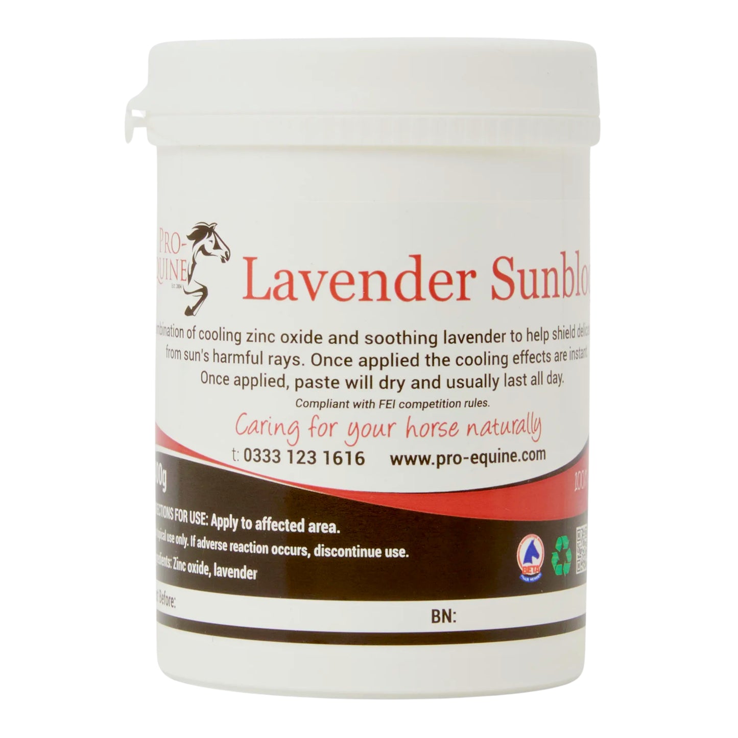 Pro Equine Lavender Sunblock 400g