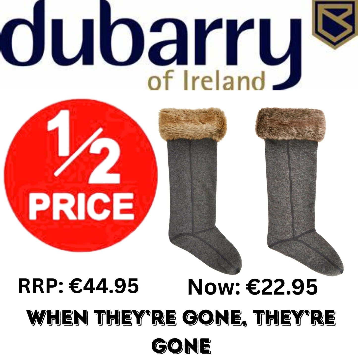 Dubarry Raftery Faux Fur Boot Liner
