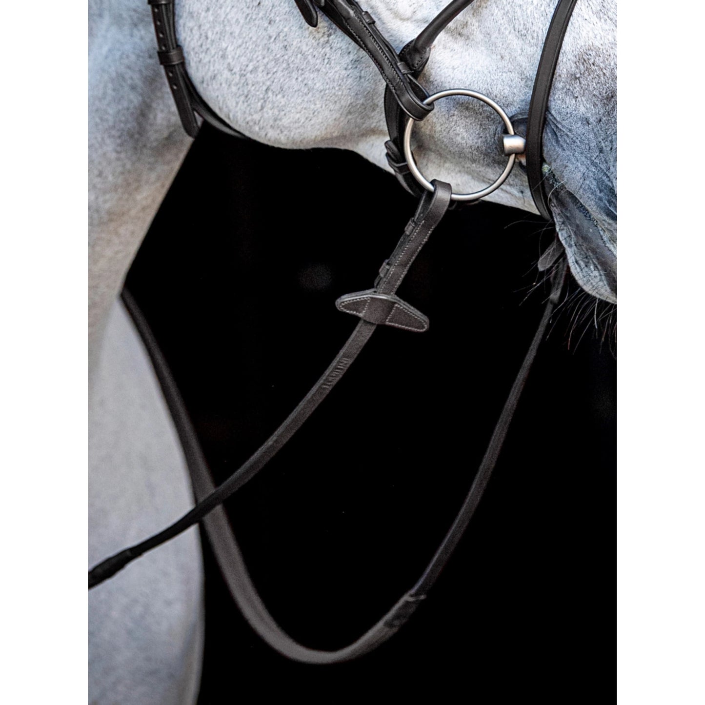 Equiline Rubber Leather Reins With Stoppers