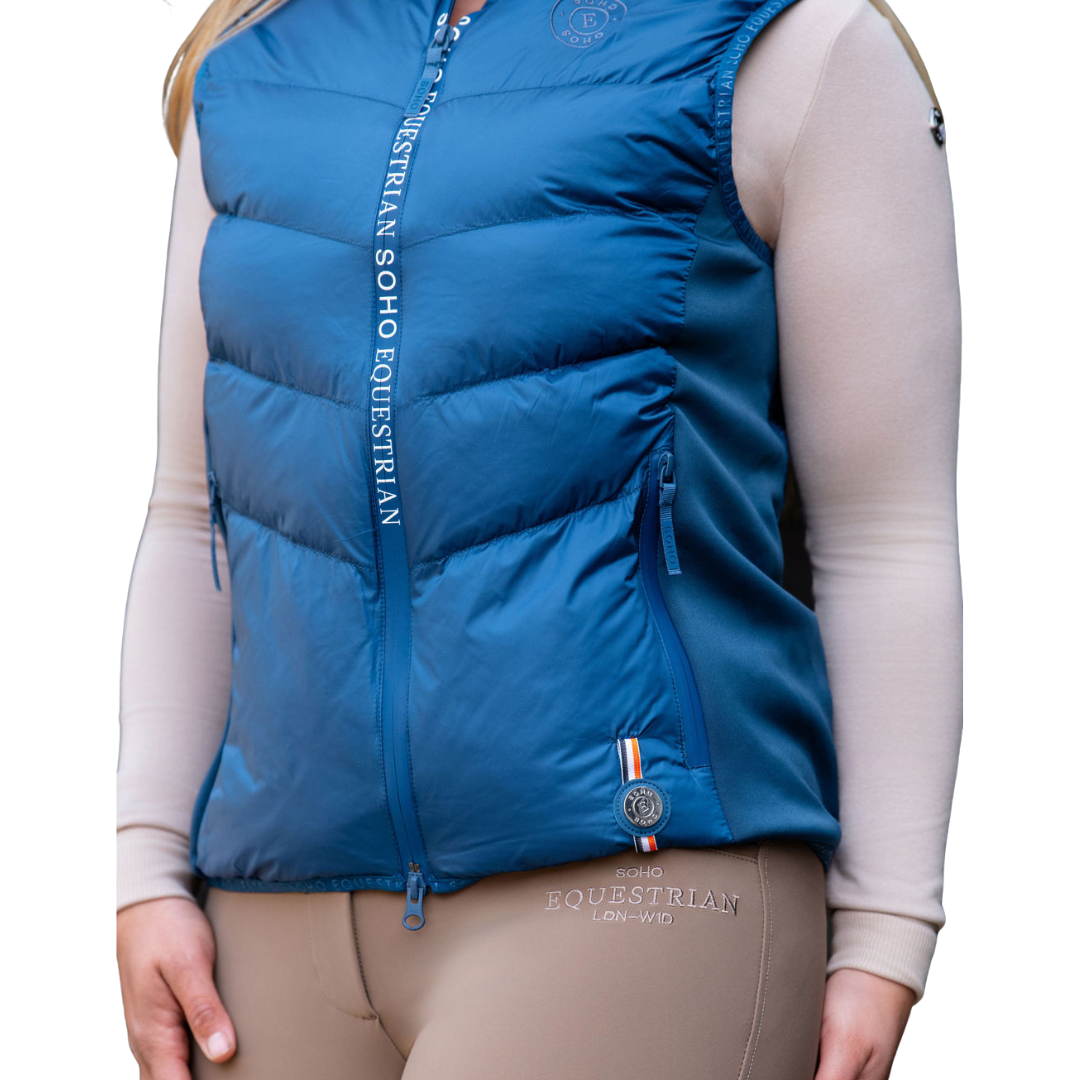 Soho Equestrian  Teal Blue Gilet