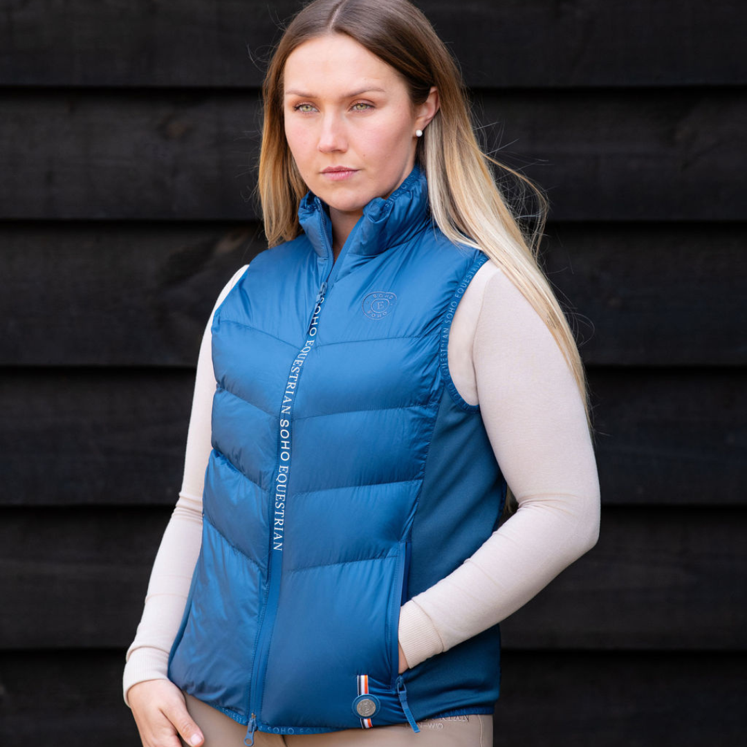 Soho Equestrian  Teal Blue Gilet