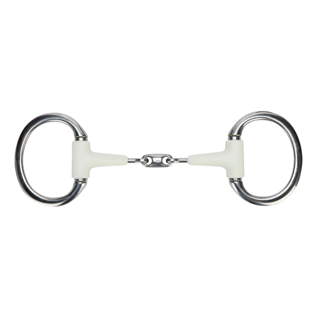 6369 Shires EquiKind Softie Flat Ring Eggbutt Peanut Link