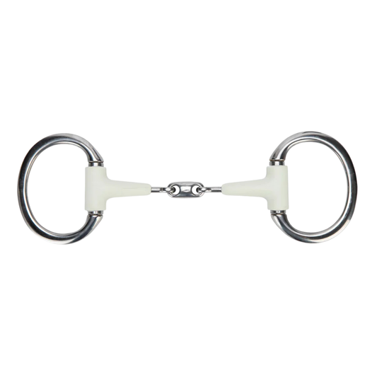 6369 Shires EquiKind Softie Flat Ring Eggbutt Peanut Link