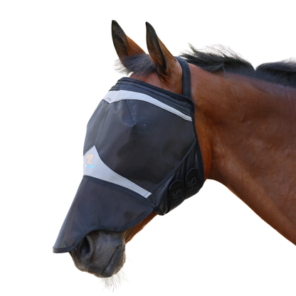 Shires FlyGuard Pro Fine Mesh Earless Fly Mask with Nose