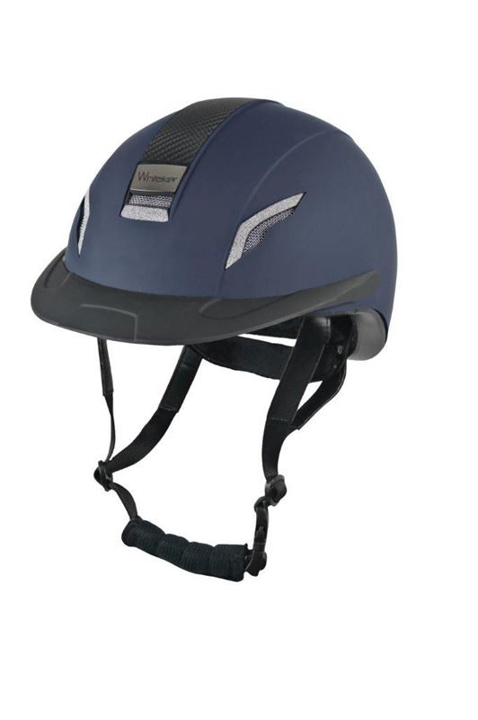 John Whitaker VX2 Carbon Helmet-Riding Hat-Competition Approved-Navy-Black 